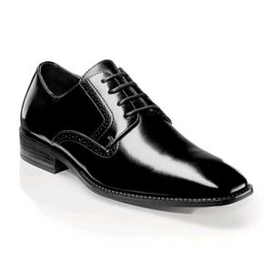 Stacy Adams Derby Shoes Mens 12M Black Leather Square Toe Formal Dress 20162-001